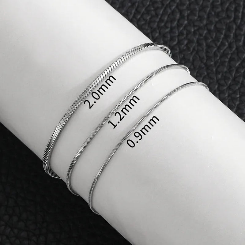 Simple MEN Stainless Steel Square Snake Bone Chain Bracelet Hip-Hop Jewelry Trendy Party Accessories Bracelet for Women