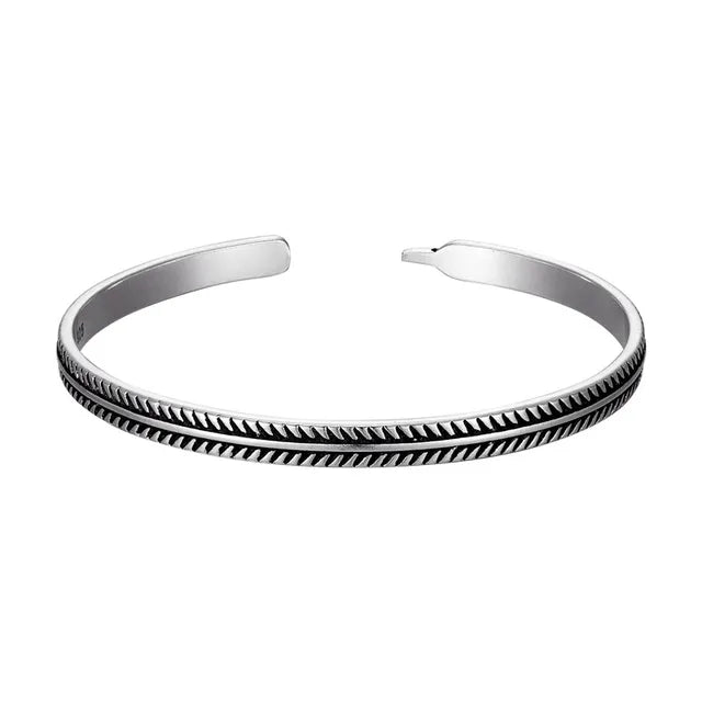 Handmade Cotton Rope Bracelets Set Unique Fashion 925 Tibetan Silver C-Bangle for Women Men String Wristbands Jewelry Gift